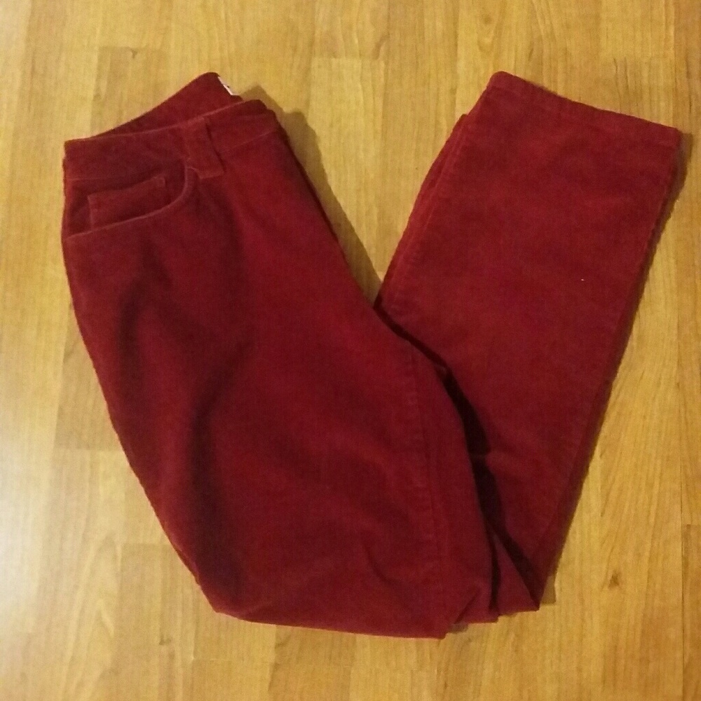ST. JOHN'S BAY Stretch Red Corduroy Dress Pants 8P